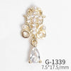 Wholesale Nail Art Pendant With Zircon Real Gold Electroplated Metal Moon Bow Butterfly Design