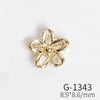 Wholesale Nail Art Pendant With Zircon Real Gold Electroplated Metal Moon Bow Butterfly Design