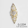 Wholesale Nail Art Pendant With Zircon Real Gold Electroplated Metal Moon Bow Butterfly Design