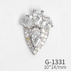 Wholesale Nail Art Pendant With Zircon Real Gold Electroplated Metal Moon Bow Butterfly Design