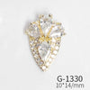 Wholesale Nail Art Pendant With Zircon Real Gold Electroplated Metal Moon Bow Butterfly Design