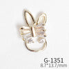 Wholesale Nail Art Pendant With Zircon Real Gold Electroplated Metal Moon Bow Butterfly Design