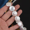 Wholesale Naked Freshwater Pearl Beaded Coin Baroque Round Cake Style Jewelry