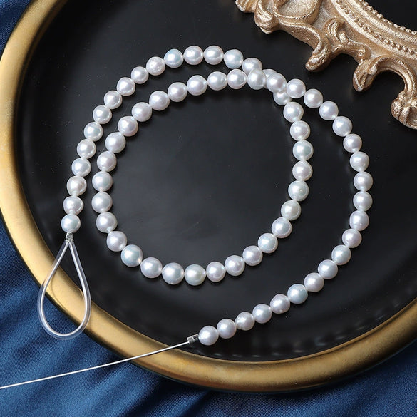 Wholesale Naked Freshwater Pearls Nearly Round Style