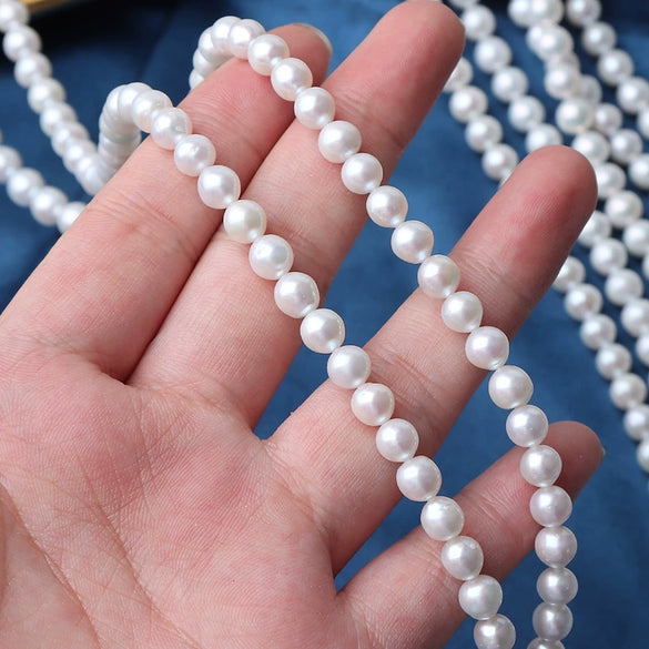Wholesale Naked Freshwater Pearls Nearly Round Style