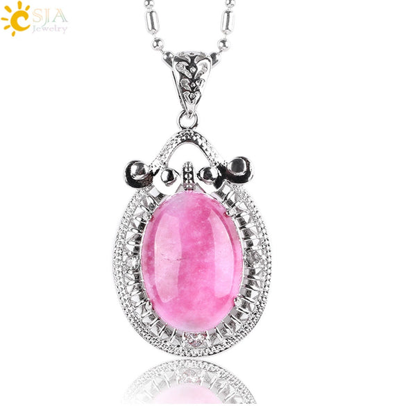 Wholesale Natural Agate And Copper Accessories Minimalist Ellipse Hollow Pendant Long Necklace For Women With Electroplating Treatment