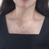 Wholesale Natural Amethyst Sterling Silver Geometric Women's Necklace