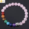 Wholesale Natural Amethyst Stone Beaded Bracelet With Buddha Head Multicolor Minimalist Unisex Jewelry