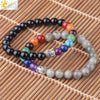 Wholesale Natural Amethyst Stone Beaded Bracelet With Buddha Head Multicolor Minimalist Unisex Jewelry