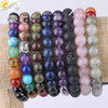 Wholesale Natural Amethyst Stone Beaded Bracelet With Buddha Head Multicolor Minimalist Unisex Jewelry