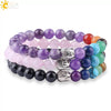 Wholesale Natural Amethyst Stone Beaded Bracelet With Buddha Head Multicolor Minimalist Unisex Jewelry