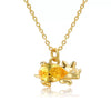 Wholesale Natural Animal Style Brass Ochain Clavicle Necklace With Copper Inlaid Zircon Pendant And Real Gold Plating