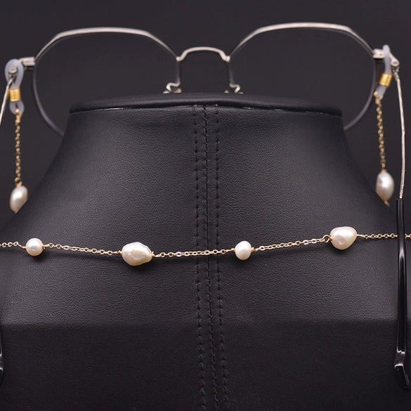 Wholesale Natural Baroque Pearl Hanging Chain Glasses Chain Jewelry Beaded Eye Accessories Anti Lost For Women