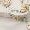 Wholesale Natural Baroque Pearl Long Sweater Chain With Geometric Pattern For Women Retro Beaded Clavicle Chain Jewelry