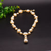 Wholesale Natural Baroque Pearl Necklace With Portrait Coin Pendant Electroplated Handmade Beaded Chain Retro Geometric Style