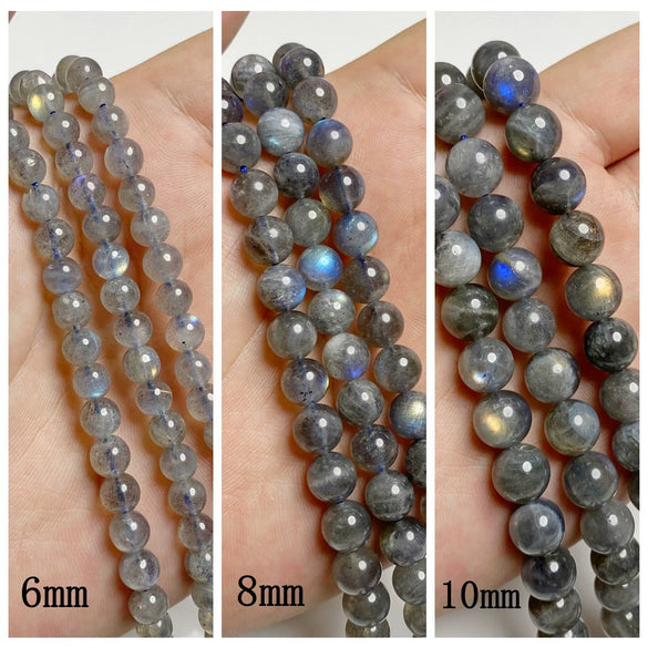 Wholesale Natural Crystal Gray Moonstone Beads Diy Jewelry Accessories For Bracelet And Necklace