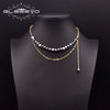 Wholesale Natural Freshwater Baroque Pearl Multi Layer Retro Long Clavicle And Sweater Chain Necklace For Women With 925 Silver Pendant And Geometric Pattern Electroplated