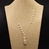 Wholesale Natural Freshwater Baroque Pearl Multi Layer Retro Long Clavicle And Sweater Chain Necklace For Women With 925 Silver Pendant And Geometric Pattern Electroplated