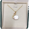 Wholesale Natural Freshwater Pearl Baroque Beads Swan Pendant Necklace With Copper Accessories