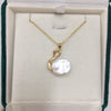 Wholesale Natural Freshwater Pearl Baroque Beads Swan Pendant Necklace With Copper Accessories