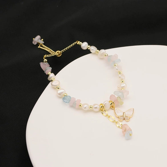Wholesale Natural Freshwater Pearl Bracelet For Female With Original Design And Electroplating