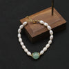 Wholesale Natural Freshwater Pearl Bracelet With Two Sided Light Retro Design Geometric Shape Electroplated Beaded Jewelry That Doesn't Fade