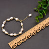 Wholesale Natural Freshwater Pearl Bracelet With Two Sided Light Retro Design Geometric Shape Electroplated Beaded Jewelry That Doesn't Fade