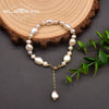 Wholesale Natural Freshwater Pearl Bracelet With Two Sided Light Retro Design Geometric Shape Electroplated Beaded Jewelry That Doesn't Fade