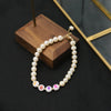 Wholesale Natural Freshwater Pearl Bracelet With Two Sided Light Retro Design Geometric Shape Electroplated Beaded Jewelry That Doesn't Fade