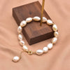 Wholesale Natural Freshwater Pearl Bracelet With Two Sided Light Retro Design Geometric Shape Electroplated Beaded Jewelry That Doesn't Fade
