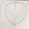 Wholesale Natural Freshwater Pearl Clavicle Necklace Round Shape Copper Alloy And Pearl Material Highend Style