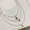 Wholesale Natural Freshwater Pearl Clavicle Necklace Round Shape Copper Alloy And Pearl Material Highend Style