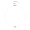 Wholesale Natural Freshwater Pearl Clavicle Necklace With Invisible Pendant Silver 925 Silver Electroplated Geometric Style