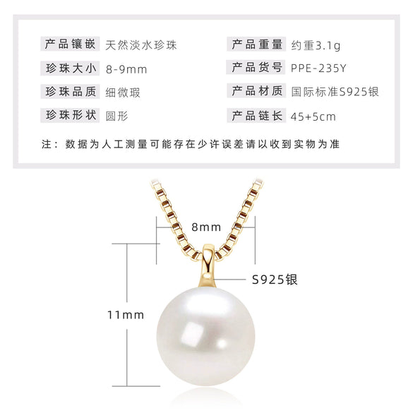 Wholesale Natural Freshwater Pearl Clavicle Necklace With Invisible Pendant Silver 925 Silver Electroplated Geometric Style