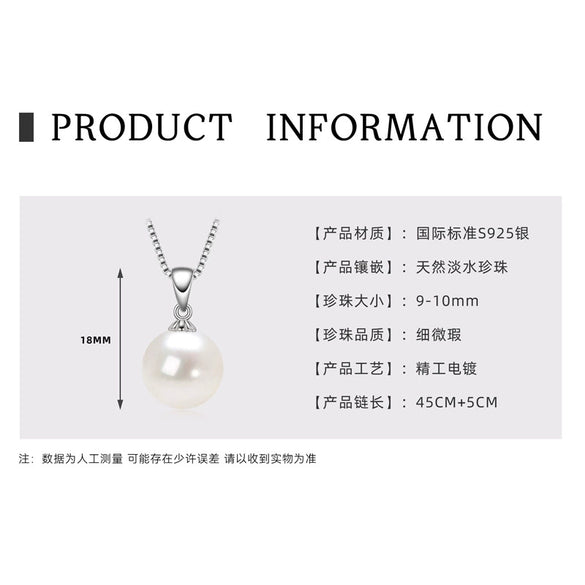 Wholesale Natural Freshwater Pearl Clavicle Necklace With Invisible Pendant Silver 925 Silver Electroplated Geometric Style