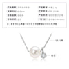 Wholesale Natural Freshwater Pearl Clavicle Necklace With Invisible Pendant Silver 925 Silver Electroplated Geometric Style