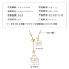 Wholesale Natural Freshwater Pearl Clavicle Necklace With Invisible Pendant Silver 925 Silver Electroplated Geometric Style