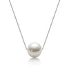 Wholesale Natural Freshwater Pearl Clavicle Necklace With Invisible Pendant Silver 925 Silver Electroplated Geometric Style