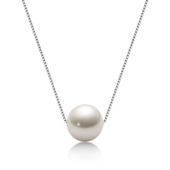 Wholesale Natural Freshwater Pearl Clavicle Necklace With Invisible Pendant Silver 925 Silver Electroplated Geometric Style