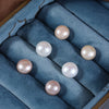 Wholesale Natural Freshwater Pearl Earrings With S925 Sterling Silver Needle And Oblate Shape