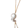Wholesale Natural Freshwater Pearl Flat Round Clavicle Chain Necklace Copper Alloy Accessories