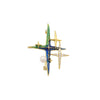 Wholesale Natural Freshwater Pearl Geometric Brooch With Enamel Color Zircon And Electroplating