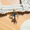 Wholesale Natural Freshwater Pearl Geometric Brooch With Enamel Color Zircon And Electroplating
