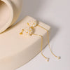 Wholesale Natural Freshwater Pearl Geometric Earrings With S925 Silver Needle And Electroplating Process For Women