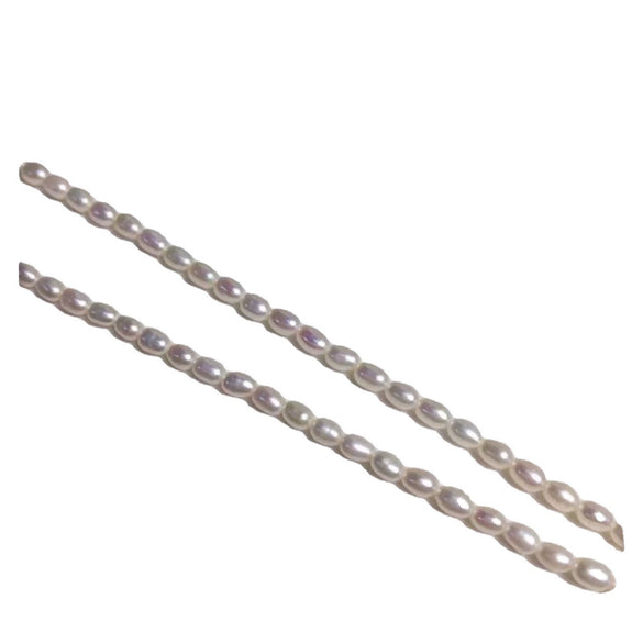 Wholesale Natural Freshwater Pearl Necklace Copper 14K Pack Gold Small Grain Rice Bead Clavicle Chain Retro Minimalist