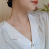 Wholesale Natural Freshwater Pearl Necklace Copper 14K Pack Gold Small Grain Rice Bead Clavicle Chain Retro Minimalist