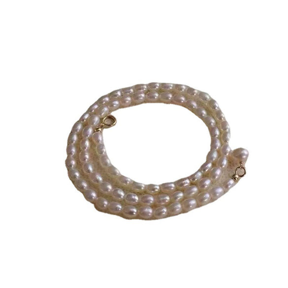 Wholesale Natural Freshwater Pearl Necklace Simple Exquisite Clavicle Chain Light Luxury Versatile For Women