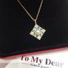 Wholesale Natural Freshwater Pearl Necklace With Copper Abalone Shell Geometric Rhombus Pendant In Fashion Minimalist Style