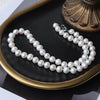 Wholesale Natural Freshwater Pearl Necklace With Copper Accessories Hand Knotted Special Shape