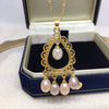 Wholesale Natural Freshwater Pearl Necklace With Copper Pendant And Drop Shaped Pearls Retro And Minimalist Style